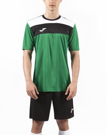 Футболка ігрова Joma CREW 100224.450 зелено-біло-чорна
