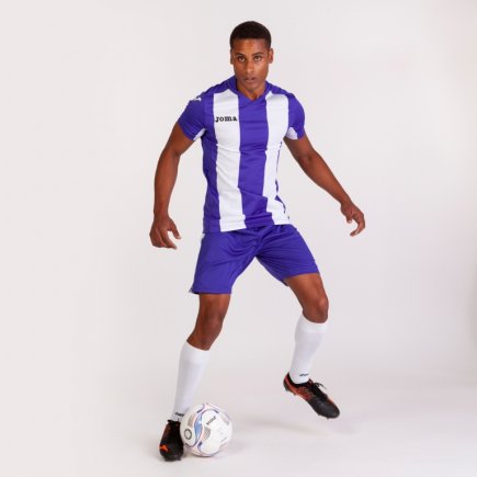 Футболка ігрова Joma Pisa V 100403.550 фіолетово-біла