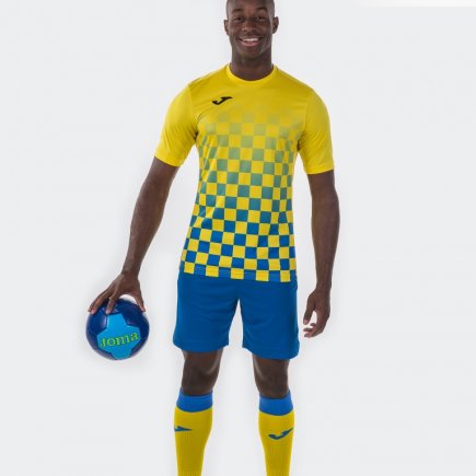 Футболка ігрова Joma Flag royal-amarillo m/c 100682.907 колір: блакитний\жовтий