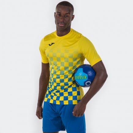 Футболка ігрова Joma Flag royal-amarillo m/c 100682.907 колір: блакитний\жовтий