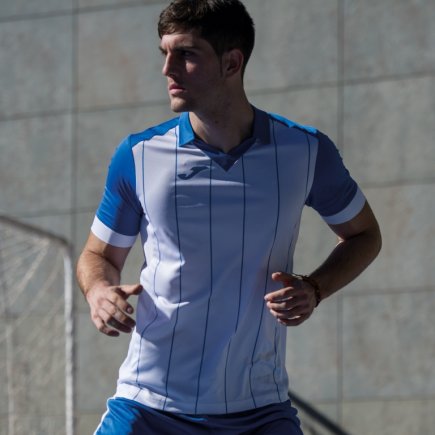 Футболка игровая Joma Grada 100680.207 цвет: голубой/белый