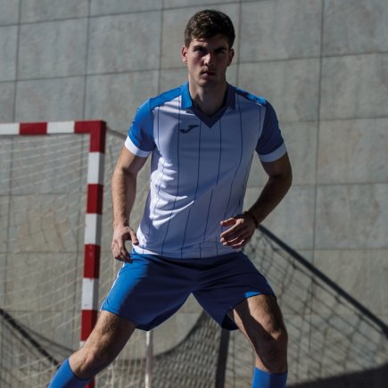 Футболка игровая Joma Grada 100680.207 цвет: голубой/белый