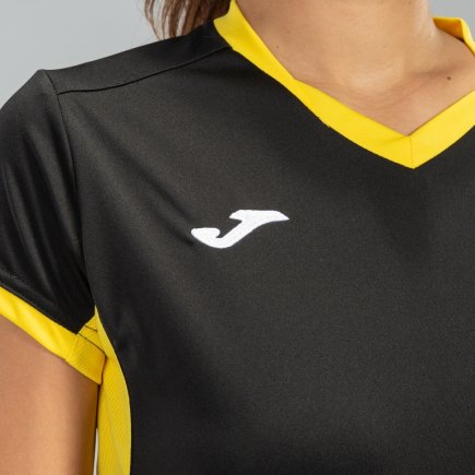 Футболка ігрова Joma Champion IV 900431.109 жіноча колір: чорний/жовтий