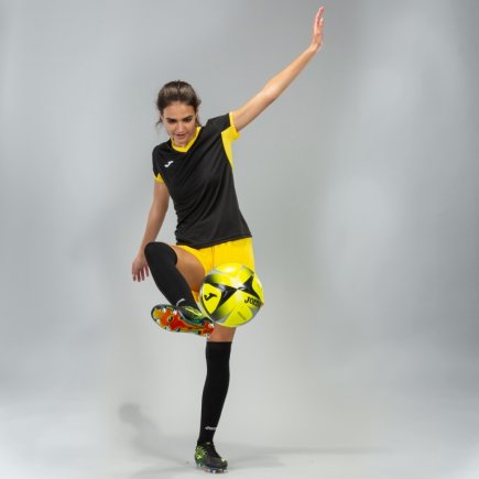 Футболка ігрова Joma Champion IV 900431.109 жіноча колір: чорний/жовтий