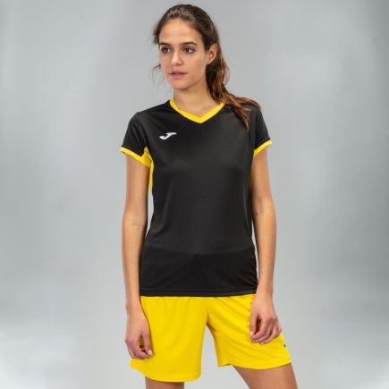 Футболка ігрова Joma Champion IV 900431.109 жіноча колір: чорний/жовтий