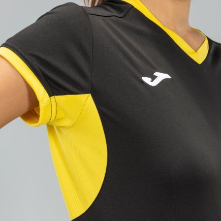 Футболка ігрова Joma Champion IV 900431.109 жіноча колір: чорний/жовтий