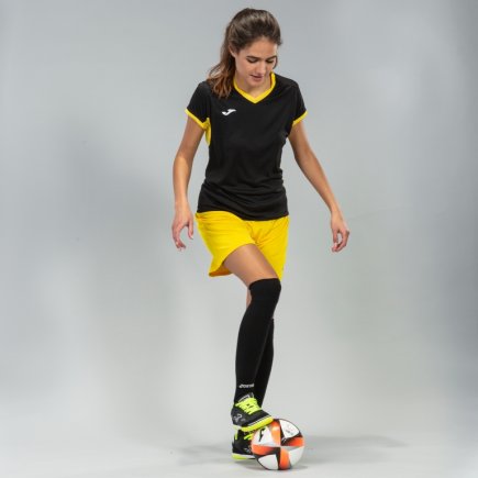 Футболка ігрова Joma Champion IV 900431.109 жіноча колір: чорний/жовтий