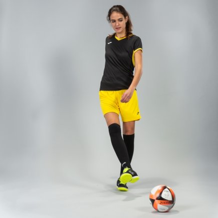 Футболка ігрова Joma Champion IV 900431.109 жіноча колір: чорний/жовтий