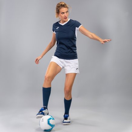 Футболка игровая Joma Champion IV 900431.302 женская цвет: темно-синий/белый