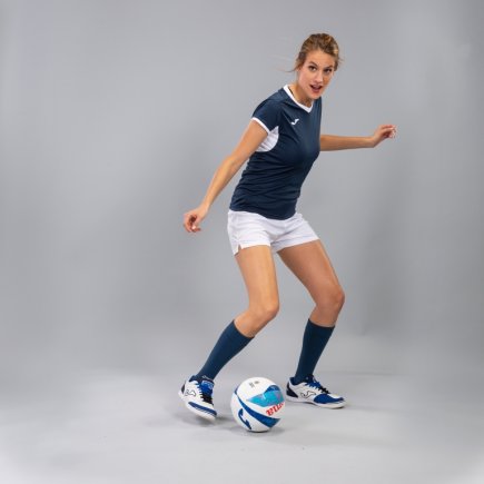 Футболка игровая Joma Champion IV 900431.302 женская цвет: темно-синий/белый