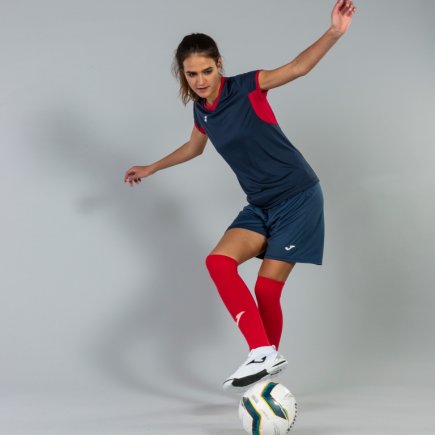 Футболка ігрова Joma Champion IV 900431.306 жіноча колір: темно-синій/червоний