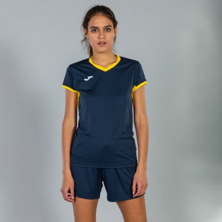 Футболка ігрова Joma Champion IV 900431.309 жіноча колір: темно-синій/жовтий