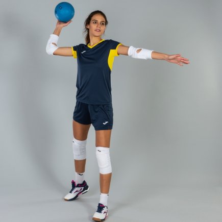 Футболка ігрова Joma Champion IV 900431.309 жіноча колір: темно-синій/жовтий