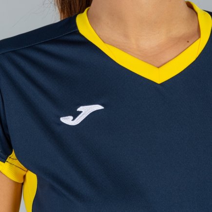 Футболка ігрова Joma Champion IV 900431.309 жіноча колір: темно-синій/жовтий