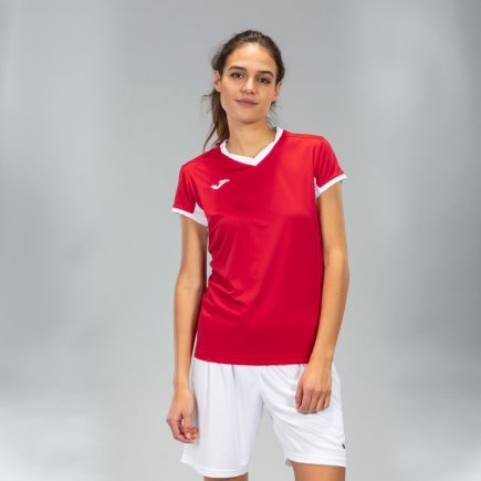Футболка ігрова Joma Champion IV 900431.602 жіноча колір: червоний/білий