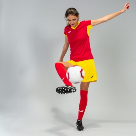 Футболка ігрова Joma Champion IV 900431.609 жіноча колір: червоний/жовтий