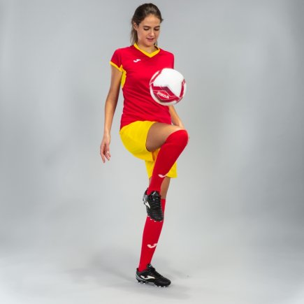 Футболка ігрова Joma Champion IV 900431.609 жіноча колір: червоний/жовтий