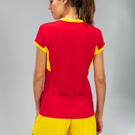 Футболка ігрова Joma Champion IV 900431.609 жіноча колір: червоний/жовтий
