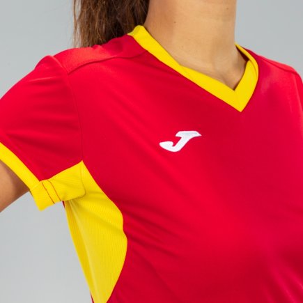 Футболка ігрова Joma Champion IV 900431.609 жіноча колір: червоний/жовтий
