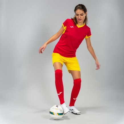 Футболка ігрова Joma Champion IV 900431.609 жіноча колір: червоний/жовтий