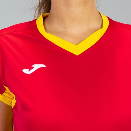 Футболка ігрова Joma Champion IV 900431.609 жіноча колір: червоний/жовтий