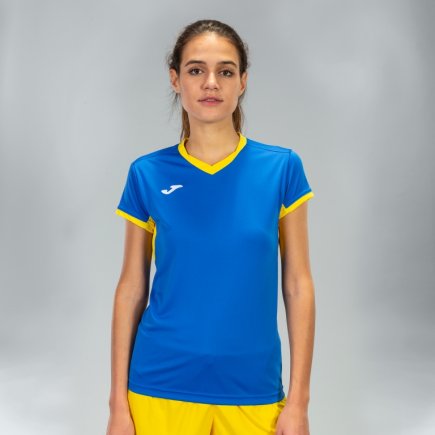 Футболка ігрова Joma Champion IV 900431.709 жіноча колір: синій/жовтий