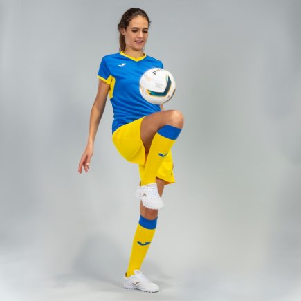 Футболка ігрова Joma Champion IV 900431.709 жіноча колір: синій/жовтий