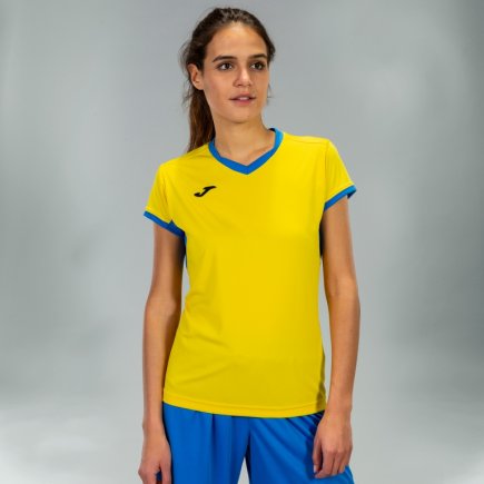 Футболка игровая Joma Champion IV 900431.907 женская цвет: желтый/голубой
