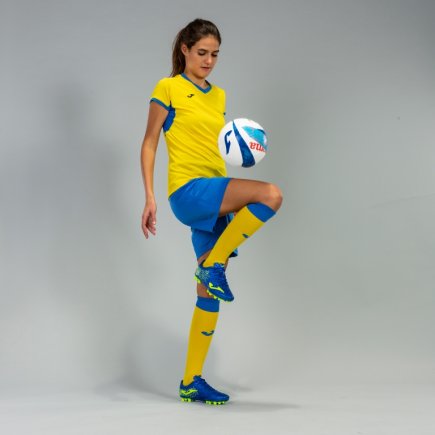Футболка игровая Joma Champion IV 900431.907 женская цвет: желтый/голубой