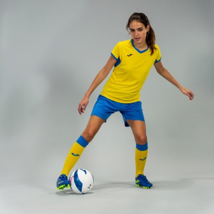 Футболка игровая Joma Champion IV 900431.907 женская цвет: желтый/голубой
