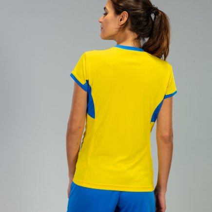 Футболка игровая Joma Champion IV 900431.907 женская цвет: желтый/голубой