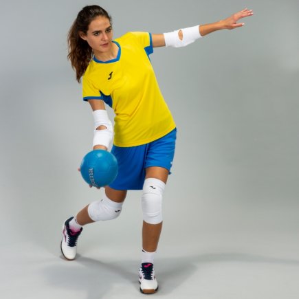 Футболка игровая Joma Champion IV 900431.907 женская цвет: желтый/голубой