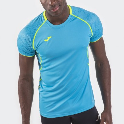 Футболка ігрова Joma Olimpia 100736.010 колір: блакитний/жовтий