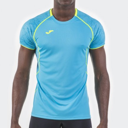 Футболка ігрова Joma Olimpia 100736.010 колір: блакитний/жовтий