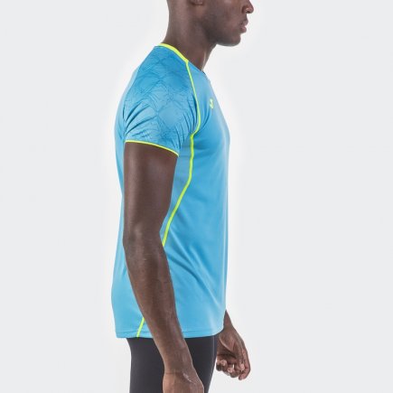 Футболка ігрова Joma Olimpia 100736.010 колір: блакитний/жовтий