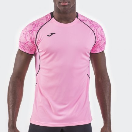 Футболка ігрова Joma Olimpia 100736.030 колір: рожевий/чорний