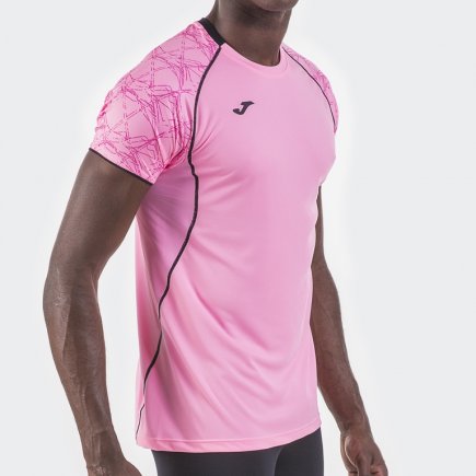 Футболка ігрова Joma Olimpia 100736.030 колір: рожевий/чорний