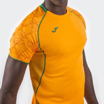 Футболка ігрова Joma Olimpia 100736.050 колір: помаранчевий/чорний