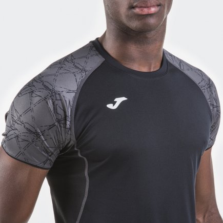 Футболка ігрова Joma Olimpia 100736.100 колір: чорний/сірий