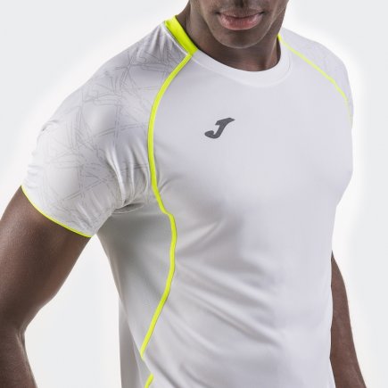 Футболка ігрова Joma Olimpia 100736.200 колір: білий/жовтий