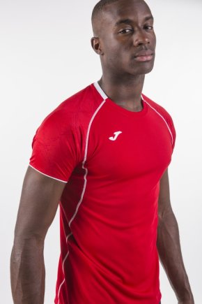 Футболка ігрова Joma Olimpia 100736.600 колір: червоний/білий