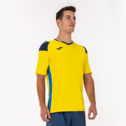 Футболка ігрова Joma CREW III 101269.907 колір: жовтий/темно-синій