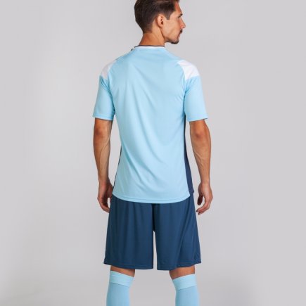 Футболка ігрова Joma CREW III 101269.352 колір: блакитний/білий/темно-синій