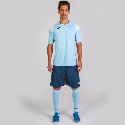 Футболка ігрова Joma CREW III 101269.352 колір: блакитний/білий/темно-синій