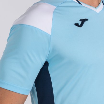 Футболка ігрова Joma CREW III 101269.352 колір: блакитний/білий/темно-синій