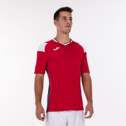 Футболка ігрова Joma CREW III 101269.602 колір: червоний/білий/темно-синій
