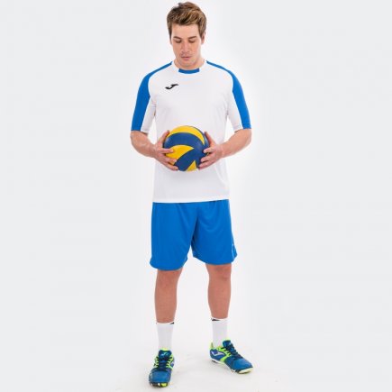 Футболка ігрова Joma ESSENTIAL 101105.207 колір: білий/синій