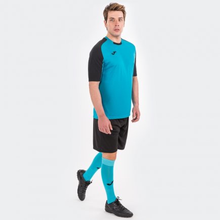 Футболка игровая Joma ESSENTIAL 101105.011 цвет: черный/бирюзовый