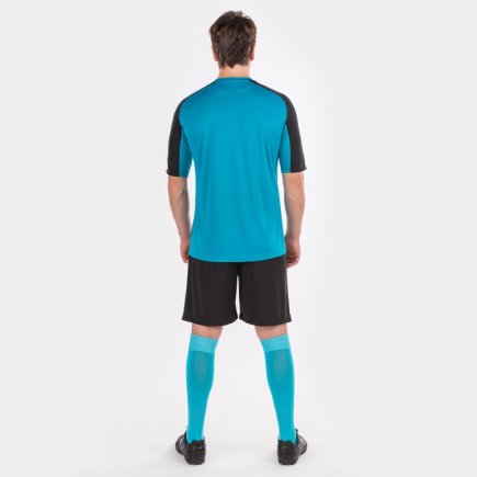 Футболка игровая Joma ESSENTIAL 101105.011 цвет: черный/бирюзовый