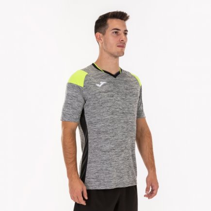 Футболка ігрова Joma CREW III 101269.159 колір: сірий/салатовий